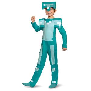 Kids Classic Minecraft Diamond Armor Jumpsuit Costume - Morris Costumes
