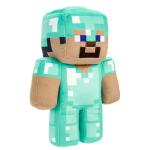 Mattel Minecraft Diamond Steve Soft Plush Collectible Pixelated Design Famous Game Character Toy for Kids 3+ Years HPP23