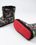 Minecraft Creeper & TNT | Multicoloured Fluffy High-Rise Slippers | Indoor Relaxation Wear | Graffiti Print Design