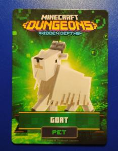 2025 Minecraft Dungeons Arcade Card. GOAT. PET. #95/143 RARE. Series 4.