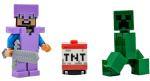 LEGO Minecraft: Steve Minifigure with Creeper and TNT - Ages 6+
