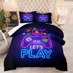 NINENINE Gaming Bedding Sets for Boys,Full Size Comforter Sets for Boys,Teen Boy Bedding,Video Game Bed Set with 1 Comforter 2 Pillowcases