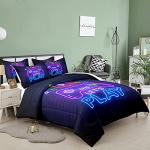 NINENINE Gaming Bedding Sets for Boys,Full Size Comforter Sets for Boys,Teen Boy Bedding,Video Game Bed Set with 1 Comforter 2 Pillowcases