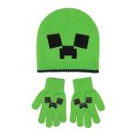 Minecraft Creeper & Enderman 3-Piece Beanie & Gloves Set