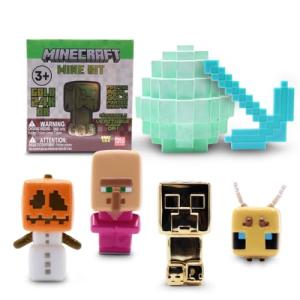 Minecraft Mine Kit – Dig Your Own Mystery Block with Mini‑Figure, Iron Pickaxe, Water‑Soak Mining Activity, Collectible Gold‑Plated Creeper (1‑in‑48), Gift for Kids 3+
