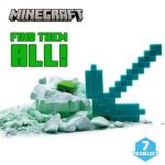 Minecraft Mine Kit – Dig Your Own Mystery Block with Mini‑Figure, Iron Pickaxe, Water‑Soak Mining Activity, Collectible Gold‑Plated Creeper (1‑in‑48), Gift for Kids 3+