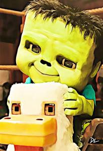 Chicken Jockey "Minecraft Movie" Pop Art Print - 13 x 19 Poster