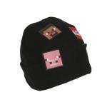 Minecraft Printed Character Patches Black Cuff Beanie