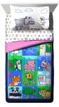 Minecraft Animal Patch 5 Piece Twin Bed Set - Includes Comforter & Sheet Set ...