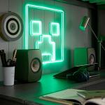 Minecraft Creeper Neon LED Light  12in W X 12in H New In Box 