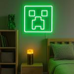 Minecraft Creeper Neon LED Light  12in W X 12in H New In Box 