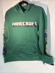 Minecraft Creeper Boys Size Ex Lg Dark Green Hoodie With Front Zipper Pouch New