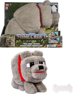 NEW Minecraft Dennis Wolf Stuffed Animal Plush Toy with Feeding Action & Sounds