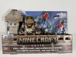 Minecraft Movie A Well‑Crafted Escape Figure Pack – 3 Figures + Accessories