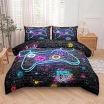 MWMWMW Gaming Bedding Sets for Boys, Kids King Size Comforter for Boys, Kids King Size Gaming Bed Set with 1 Comforter and 2 Pillowcases