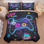 MWMWMW Gaming Bedding Sets for Boys, Kids King Size Comforter for Boys, Kids King Size Gaming Bed Set with 1 Comforter and 2 Pillowcases