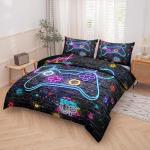 MWMWMW Gaming Bedding Sets for Boys, Kids King Size Comforter for Boys, Kids King Size Gaming Bed Set with 1 Comforter and 2 Pillowcases