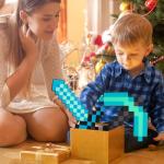 4 Pack Kids Game Role-Play Toy Weapon Set-Sword Axe Pickaxe and Shovel,Perfect Toy Weapons Gift for Halloween Christmas and Parties