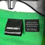 Kids Minecraft Zippered Hoodie Size X Small