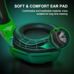 PHOINIKAS Gaming Headset for PC, PS4, PS5, Stereo Gaming Headphone for Switch, with Noise Cancelling Mic (Dazzle Green)