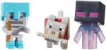 Teleporting Enderman, Wolf with Bone & Skeleton with Diamond Armor Mini Figure (3 Pack)