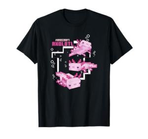 Pink Axolotl Pond T-Shirt for Minecraft Fans