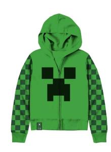 Minecraft Licensed Boys Long Sleeve Full Zip Cosplay Hoodie Size M (8) NEW