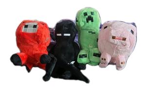 Minecraft Plush 4pc set (Enderman, Mooshroom, Creeper, Baby Pig) NWT USA SELLER