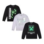 Bioworld Minecraft Create Explore Survive Boy's 3-Pack Crew Neck Long Sleeve Shirts-XS (4/5)