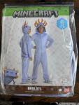 Minecraft Axolotl Child Costume Hooded Jumpsuit Size S 4-6 Halloween NEW NWT