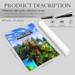 Hilycen Minecraft Poster For Fans Kids Gifts-Game Minecraft Posters Canvas Prints Picture For Teen Boy Girls Room Bedroom Wall Decor