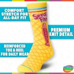 Odd Sox – Swedish Fish 3-Pack Gift Box – Crew Socks with Candy Graphic – Fun Collectible – Comfy Polyester Blend – Perfect Holiday or Birthday