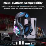Gaming Headset for PC, Ps5, Switch, Mobile, Gaming Headphones for Nintendo with Noise Canceling Mic, Deep Bass Stereo Sound