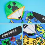 Get Trend Minecraft One Piece Pajamas for Boys, Teens, Hooded Long Sleeved Fleece Jumpsuit, Zip Up Sleepwear, Creeper Loungewear PJs, Gifts for Boys (11-12 Years, Multi Hooded Minecraft)
