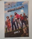 A Minecraft Movie ORIGINAL Promo Poster Imax Jack Black Jason Momoa 17 x 11.5