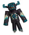 Minecraft Kids' Warden Inflatable Costume Suit Black One Size New Ships Fast