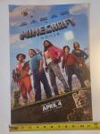 A Minecraft Movie ORIGINAL Promo Poster Imax Jack Black Jason Momoa 17 x 11.5
