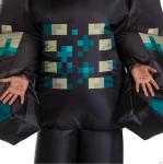 Minecraft Kids' Warden Inflatable Costume Suit Black One Size New Ships Fast