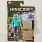 A Minecraft Movie Zombie Cobblestone & Oak Wood Block 4" Figure Mattel 2025 New