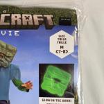 Minecraft Movie Zombie Boys Costume Medium 7-8 Glow In Dark