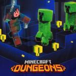 Minecraft Boy's Sublimated Long Sleeve Pullover Hoodie for Kids and Teens (Black/Green, Size 14/16)