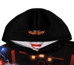 Minecraft Boy's Sublimated Long Sleeve Pullover Hoodie for Kids and Teens (Black/Green, Size 14/16)