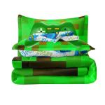Leaflin Twin Size Bed in A Bag 5 Pieces Gaming Bedding Set for Boys Blue Gamer Comforter with Sheet Set for Kids Teen Cool Video Game Quilt Bedding Set