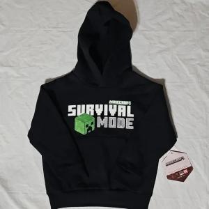 MINECRAFT Boys Size 4/5 Double Sided Pullover Hoodie with Kangaroo Pocket New