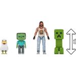 A Minecraft Movie Garrett, Creeper, Zombie & Chicken Action Figure 4-Pack (Woodland Mansion Throwdown)