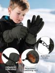 Cooraby 6 Pairs Kids Ski Snow Gloves Waterproof Windproof Gloves Winter Snowboard Sport Gloves for Boys Girls Cold Weather
