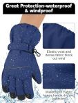 Cooraby 6 Pairs Kids Ski Snow Gloves Waterproof Windproof Gloves Winter Snowboard Sport Gloves for Boys Girls Cold Weather