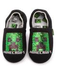 Minecraft Slippers Boys Kids Blue Creeper vs Zombie TNT House Shoes 1.5 US