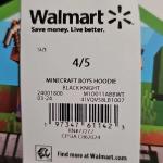 MINECRAFT Boys Size 4/5 Double Sided Pullover Hoodie with Kangaroo Pocket New