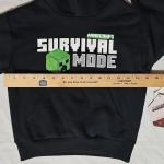 MINECRAFT Boys Size 4/5 Double Sided Pullover Hoodie with Kangaroo Pocket New
